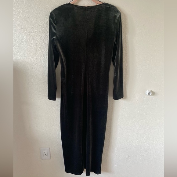 NWT! Zara Knotted Velvet Midi Dress - Size XL (Runs Small!) - Picture 9 of 9